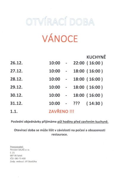 Vánoční otevírací doma